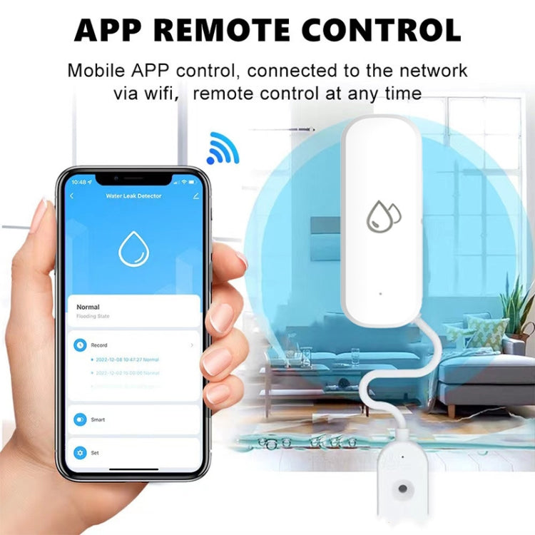 Tuya WiFi Water Leak Alarm Remote Monitoring Flood Leak Detector