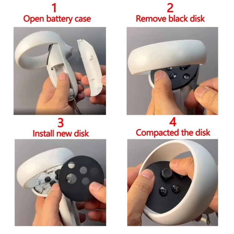 For Meta Quest 2 Repair Parts Controller Black Disk Cove Left