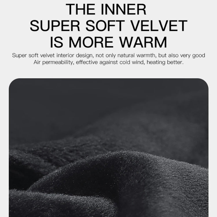 Kyncilor Waterproof Cycling Warm Gloves Two-finger Touch Screen Ultra-soft Velvet Outdoor Gloves, Size: M