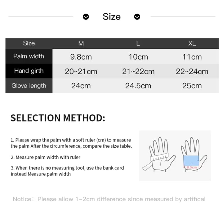 Kyncilor Waterproof Cycling Warm Gloves Two-finger Touch Screen Ultra-soft Velvet Outdoor Gloves, Size: L
