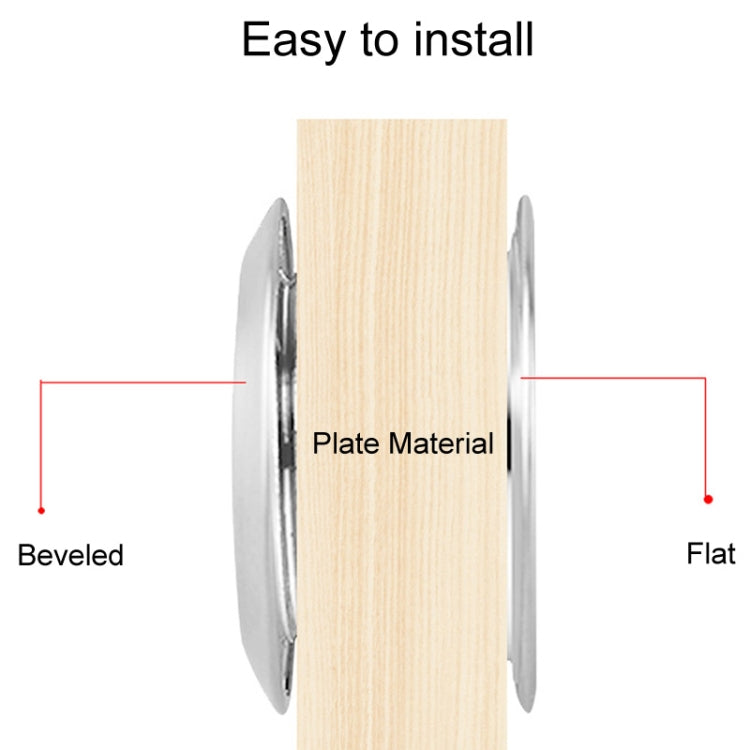 3pcs 35mm Furniture Cabinet Cooling Stainless Steel Double Sided Ventilation Hole Decorative Cover