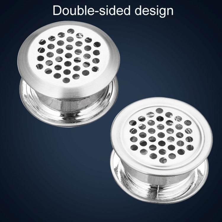 3pcs 35mm Furniture Cabinet Cooling Stainless Steel Double Sided Ventilation Hole Decorative Cover