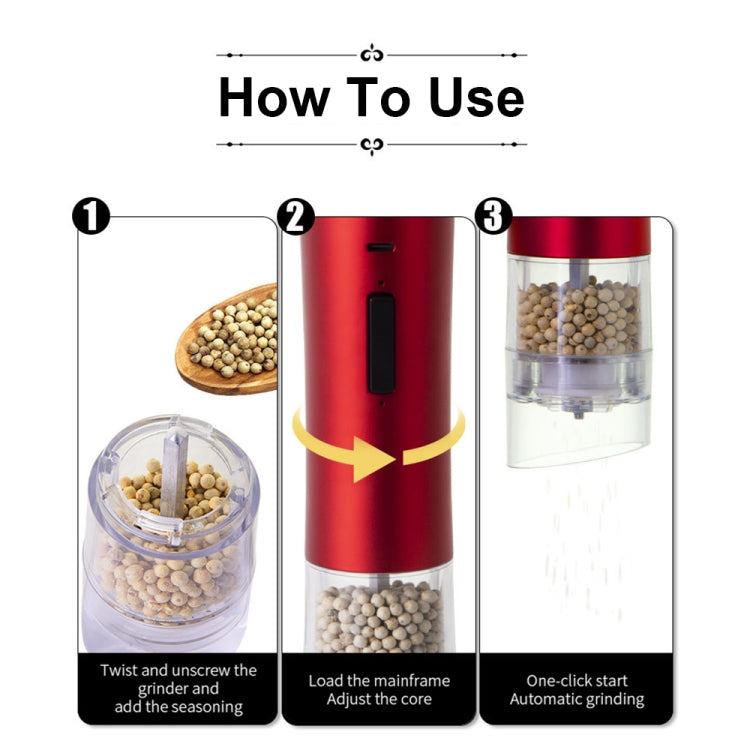 Multifunctional Kitchen Seasoning Electric Grinder Adjustable Coarse and Fine Pepper Grinder