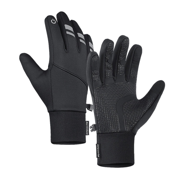 Kyncilor Velvet Warm Cycling Gloves Reflective Touch Screen Ski Water-repellent Elastic Gloves, Size: M