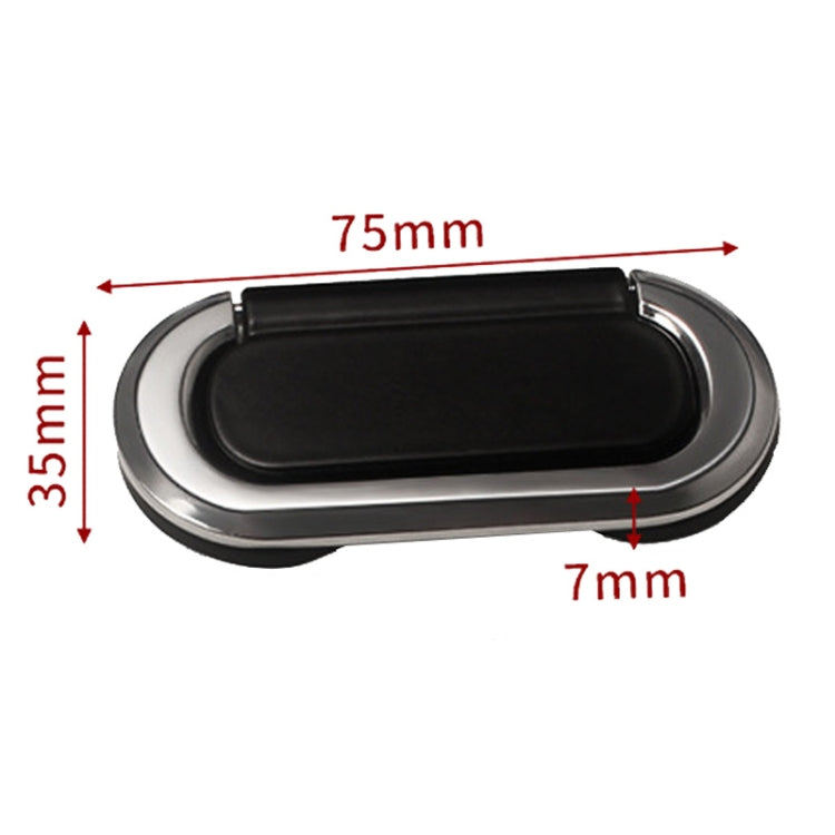 Simple Household Cabinet Drawer Hidden Flat Pull Handle, Color: Silver+Black