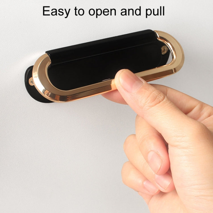 Simple Household Cabinet Drawer Hidden Flat Pull Handle, Color: Silver+Black