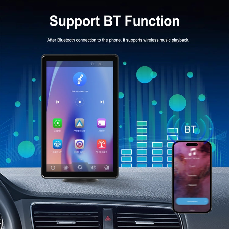 8-inch Car Full Touch Screen Player Supports Horizontal and Vertical CarPlay / Android Auto, Spec: With Camera