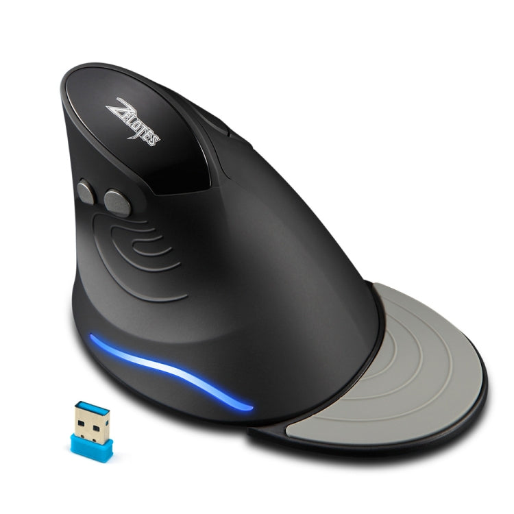 ZELOTES F17 6-buttons Vertical Grip Ergonomic Wireless Mouse - Black