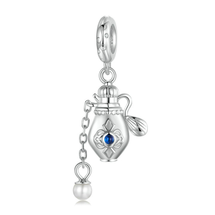 S925 Sterling Silver Platinum-plated Vintage Perfume Bottle Pendant DIY Jewelry - SCC2912