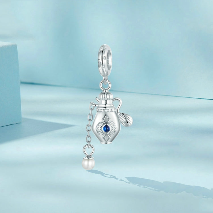 S925 Sterling Silver Platinum-plated Vintage Perfume Bottle Pendant DIY Jewelry - SCC2912