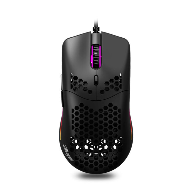 ZELOTES C7 7-buttons RGB Lighting Hollow Computer Office Wired Mouse - Black