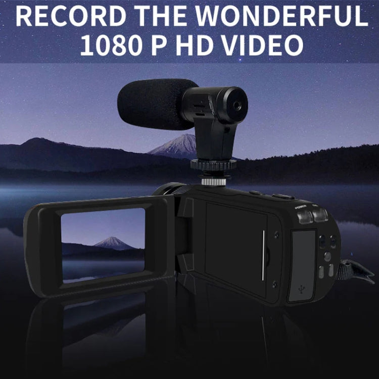 16MP 16X Digital Zoom Vlogging Camera Video Camcorder with 2.4 Inch Flip Screen, Spec: Standard UK Plug