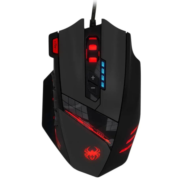 ZELOTES C12 12-buttons Ergonomic Programming Custom Gaming Wired Mouse - Black