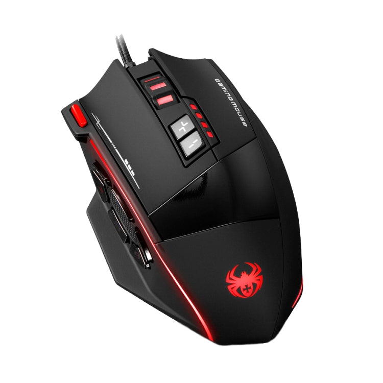 ZELOTES C19 12-Keys Ergonomic Programming Custom Wired Mouse - Black