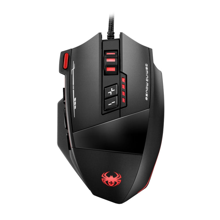 ZELOTES C19 12-Keys Ergonomic Programming Custom Wired Mouse - Black