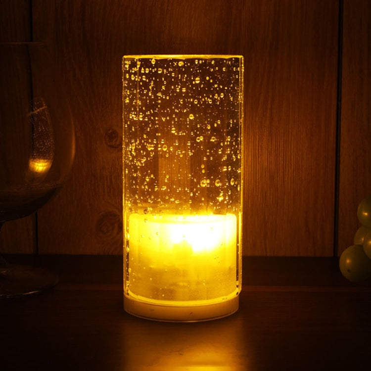 USB Charging LED Round Bar Crystal Lamp KTV Atmosphere Decorative Light, Color: Yellow