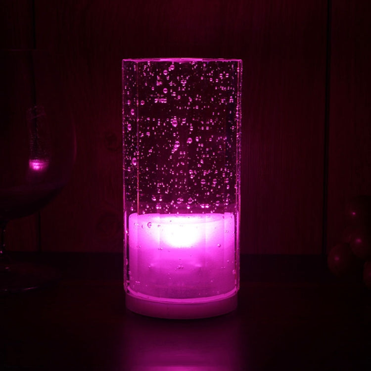 USB Charging LED Round Bar Crystal Lamp KTV Atmosphere Decorative Light, Color: Purple