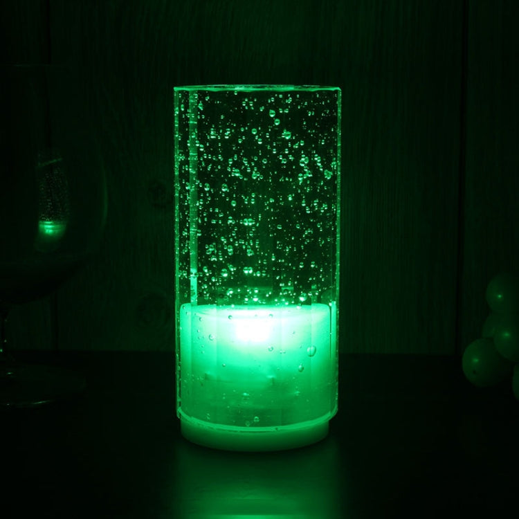 USB Charging LED Round Bar Crystal Lamp KTV Atmosphere Decorative Light, Color: Colorful Gradient