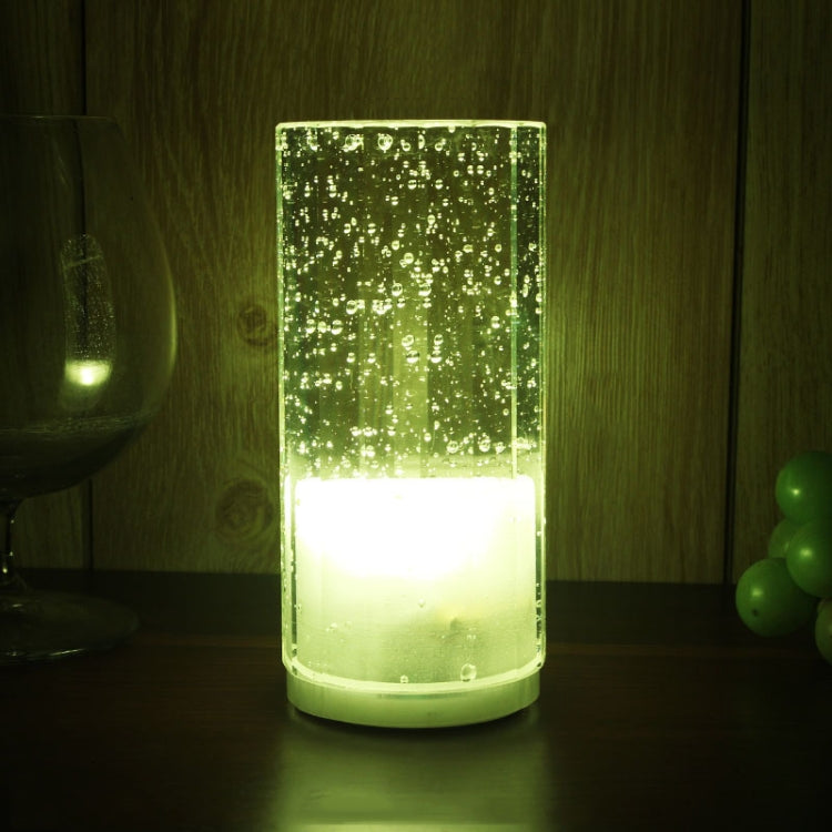 USB Charging LED Round Bar Crystal Lamp KTV Atmosphere Decorative Light, Color: Colorful Fixed Color