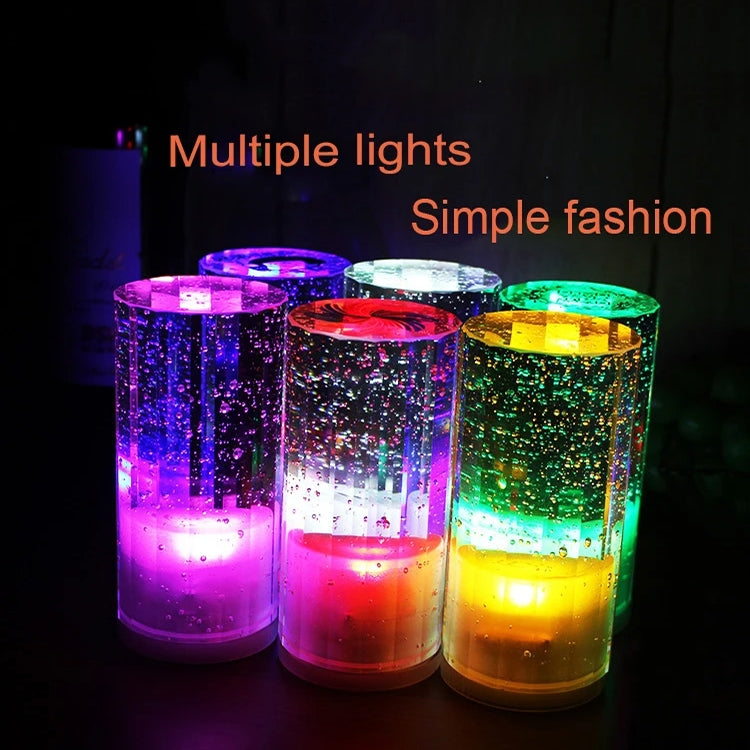 USB Charging LED Round Bar Crystal Lamp KTV Atmosphere Decorative Light, Color: Blue