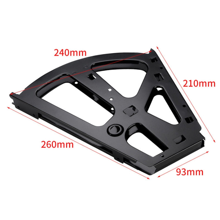 1pair Concealed Shoe Rack Cold Rolled Steel Flap Mounting Fittings, Style: Double Layer Black