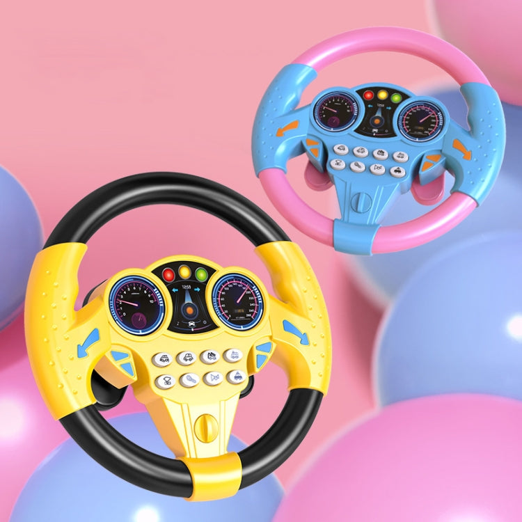 Children Car Copilot Steering Wheel Toy Simulation 360 Rotating Steering Wheel Racing Car Driving Vocal Toy