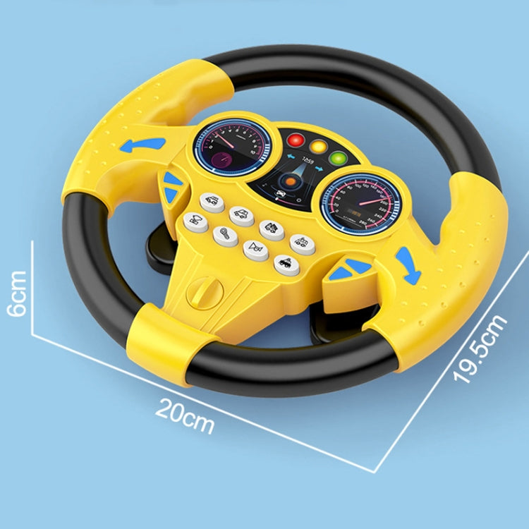 Children Car Copilot Steering Wheel Toy Simulation 360 Rotating Steering Wheel Racing Car Driving Vocal Toy