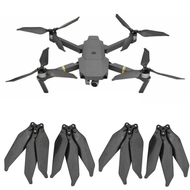 For DJI Mavic 2 Pro / Zoom 8743F Carbon Fiber Three-blade Propeller, Spec: 2pairs