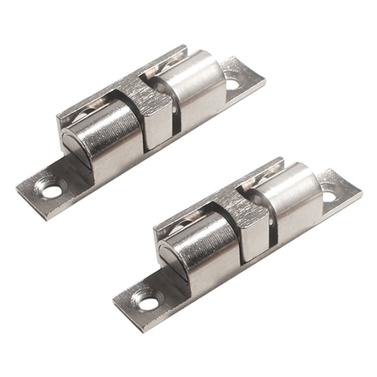 2pcs Cabinet Magnetic Spring Buckle Ball Door Sucker, Style: Large Silver