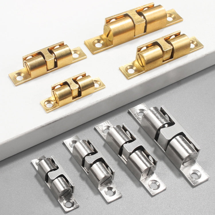2pcs Cabinet Magnetic Spring Buckle Ball Door Sucker, Style: Small Silver