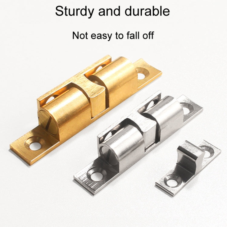2pcs Cabinet Magnetic Spring Buckle Ball Door Sucker, Style: Medium Gold