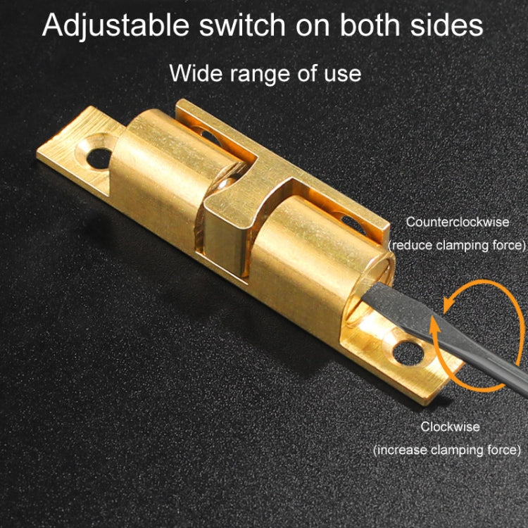 2pcs Cabinet Magnetic Spring Buckle Ball Door Sucker, Style: Medium Silver