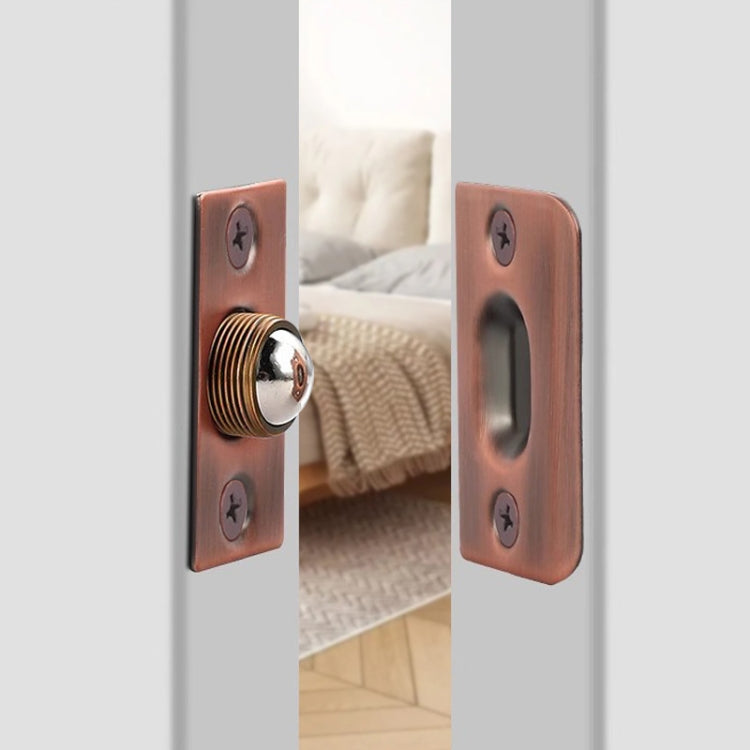 Household Stainless Steel And Copper Door Bumbler Lock, Color: Black