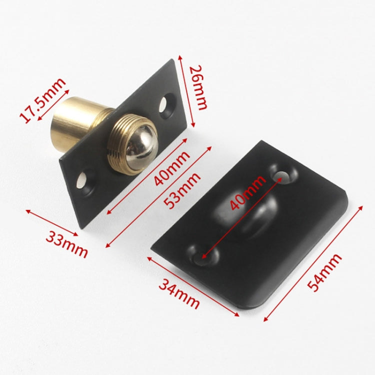 Household Stainless Steel And Copper Door Bumbler Lock, Color: Black
