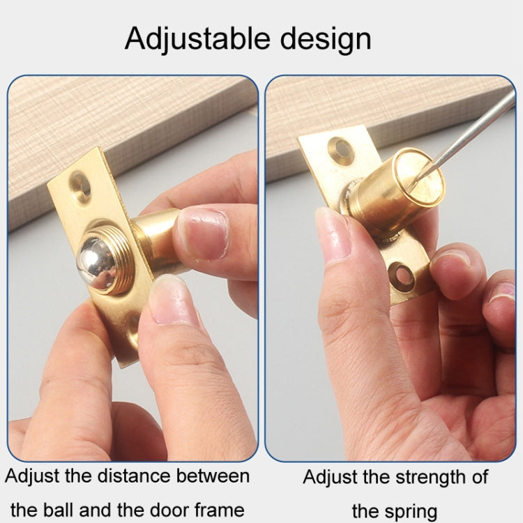 Household Stainless Steel And Copper Door Bumbler Lock, Color: Gold