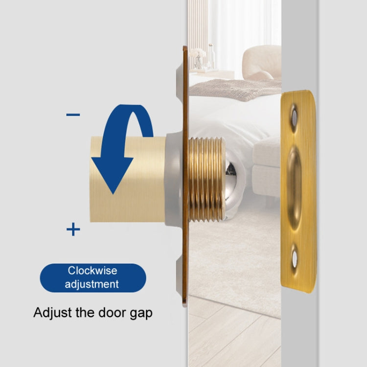 Household Stainless Steel And Copper Door Bumbler Lock, Color: Black