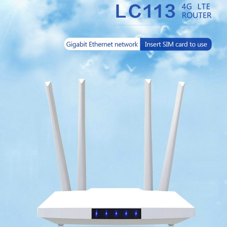 4G Wireless SIM Card Router 4G Hotspot Sharing Mobile CPE Full Netcom, EU Plug - 白色