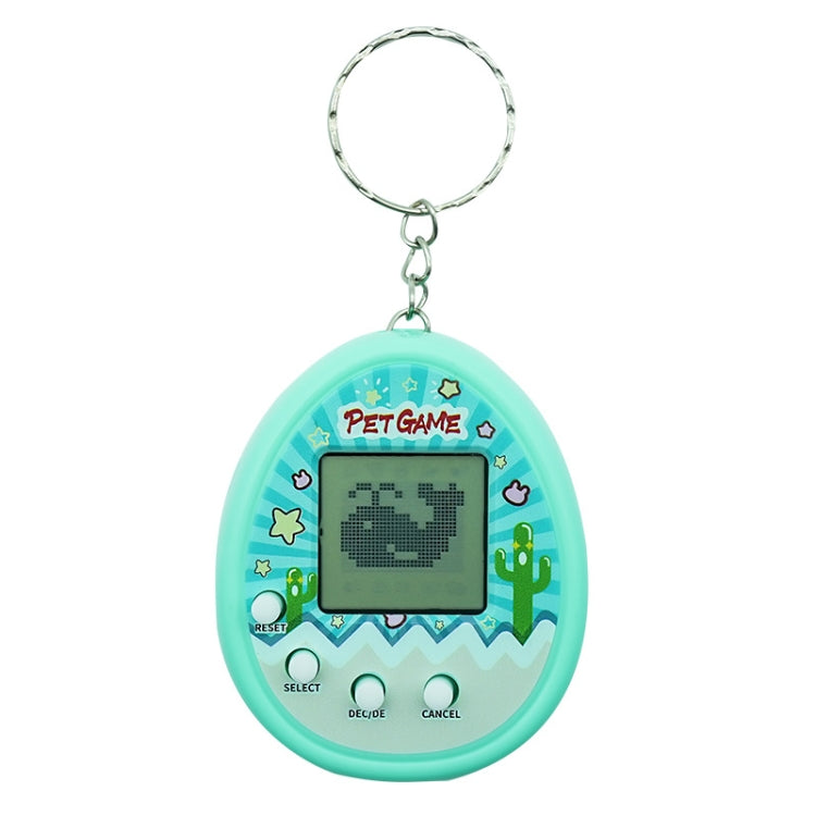 Electronic Pet Game Toy Feed Genie Nostalgic Virtual Cyber Digital Game Keychain Toy For Kids, Style: Cactus  - Green
