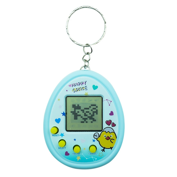 Electronic Pet Game Toy Feed Genie Nostalgic Virtual Cyber Digital Game Keychain Toy For Kids, Style: Chick  - Blue