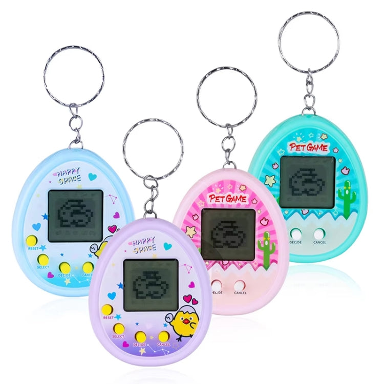 Electronic Pet Game Toy Feed Genie Nostalgic Virtual Cyber Digital Game Keychain Toy For Kids, Style: Chick  - Pink