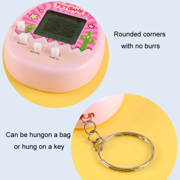 Electronic Pet Game Toy Feed Genie Nostalgic Virtual Cyber Digital Game Keychain Toy For Kids, Style: Chick  - Pink
