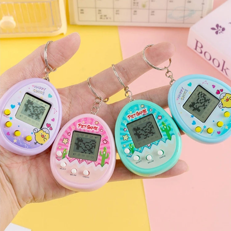 Electronic Pet Game Toy Feed Genie Nostalgic Virtual Cyber Digital Game Keychain Toy For Kids, Style: Cactus  - Pink