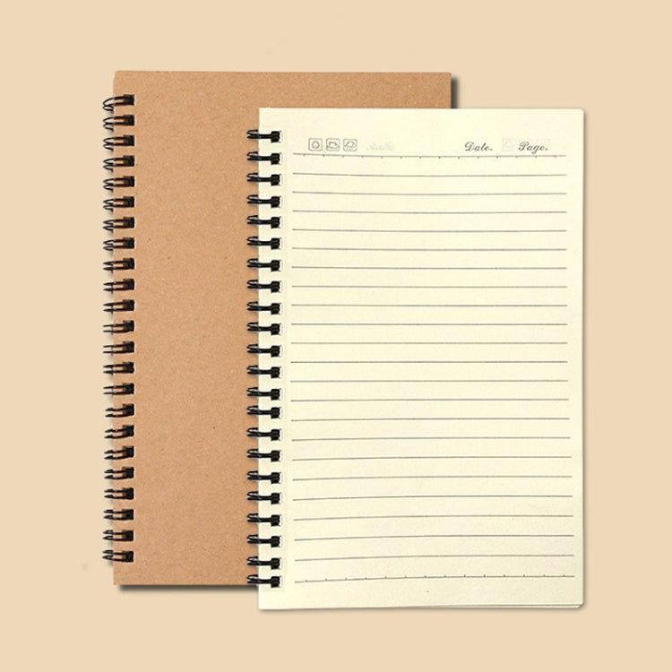 3pcs Thickened Kraft Paper Coil Notebook Student Diary Workbook, Spec: B5