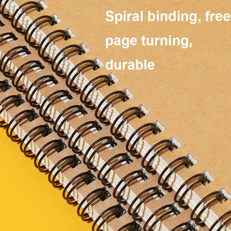 3pcs Thickened Kraft Paper Coil Notebook Student Diary Workbook, Spec: A5