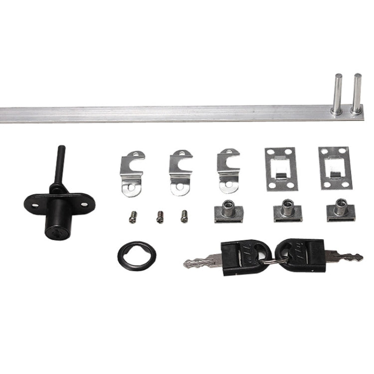 Home Office Desk Drawer Triple Connect File Cabinet Lock, Style: Front Black