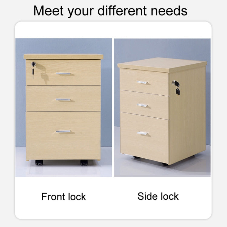 Home Office Desk Drawer Triple Connect File Cabinet Lock, Style: Side White