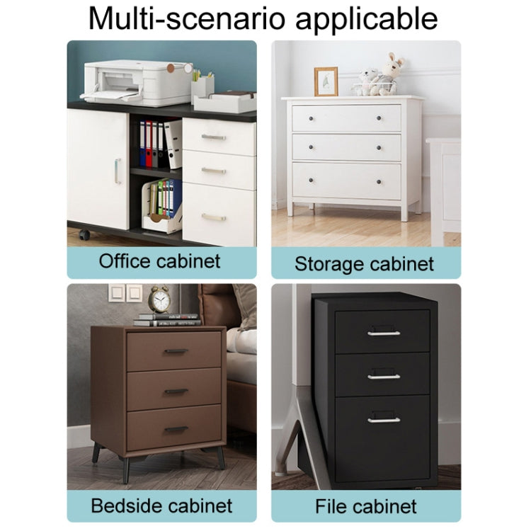 Home Office Desk Drawer Triple Connect File Cabinet Lock, Style: Front White