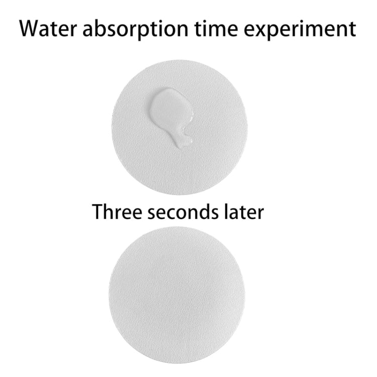 6.8cm 4pcs PU Leather Car Coaster Car Decorative Water Absorption Cup Sink Mat - White