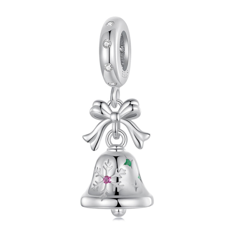 S925 Sterling Silver Bow Bell Bracelet Pendant Festival Jewelry Beads - BSC1067