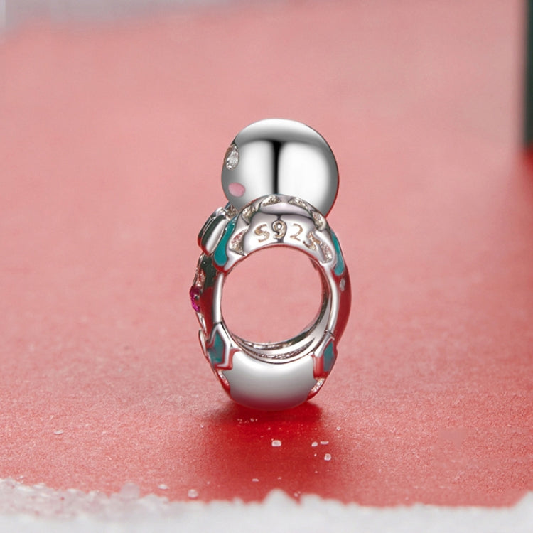 S925 Sterling Silver Gingerbread Man Bracelet Pendant Cute Doll Beads - BSC1068